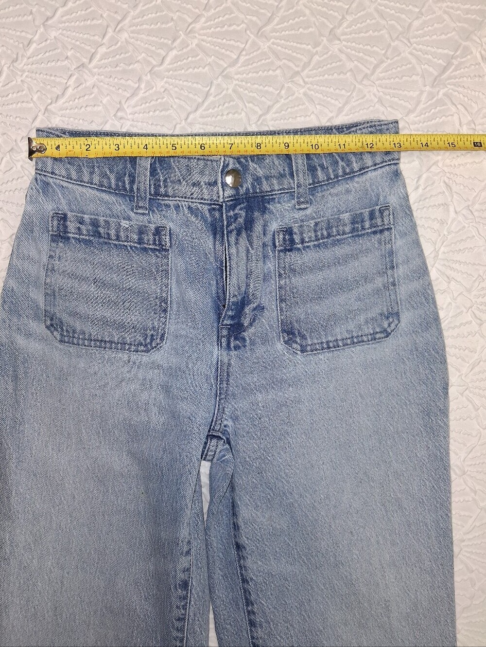 Madewell Light Blue Straight-Leg High-Rise Jeans - Picture 12 of 16